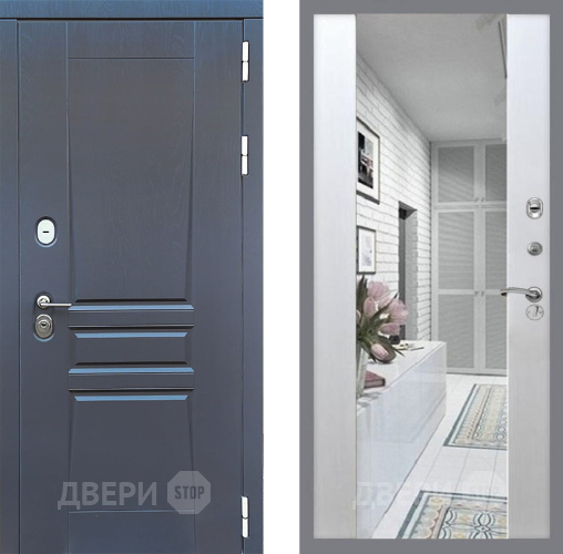 Входная металлическая Дверь Стоп ПЛАТИНУМ Зеркало СБ-16 Лиственница беж в Зарайске