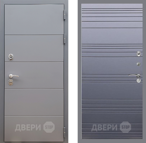 Входная металлическая Дверь Стоп АРТ ГРАФИТ Лайн Силк титан в Зарайске