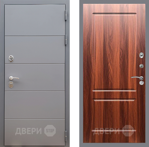 Входная металлическая Дверь Стоп АРТ ГРАФИТ ФЛ-117 Итальянский орех в Зарайске