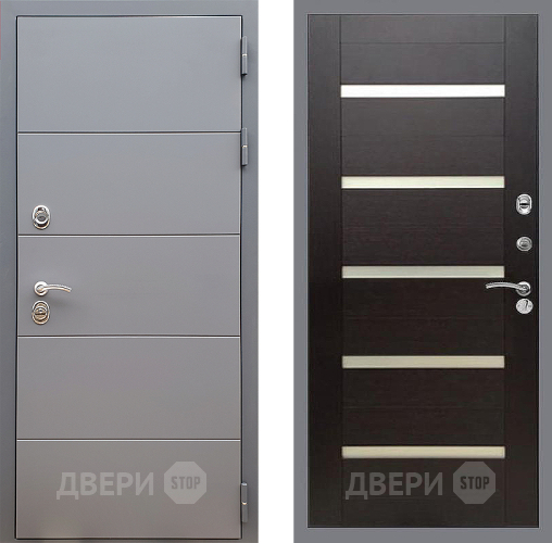 Входная металлическая Дверь Стоп АРТ ГРАФИТ СБ-14 венге поперечный в Зарайске