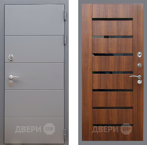 Входная металлическая Дверь Стоп АРТ ГРАФИТ СБ-14 Орех бренди в Зарайске