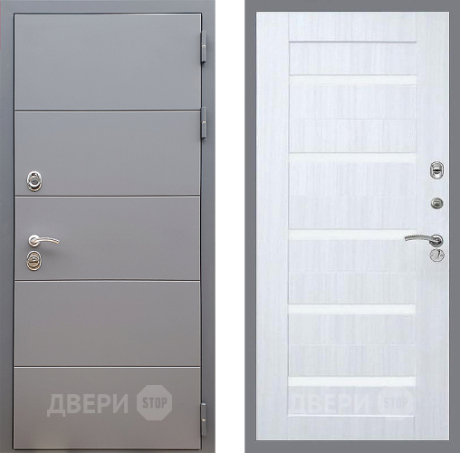 Входная металлическая Дверь Стоп АРТ ГРАФИТ СБ-14 Сандал белый в Зарайске