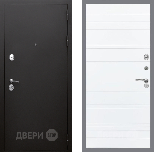 Входная металлическая Дверь Стоп КЛАССИК Шагрень Лайн Силк Сноу в Зарайске