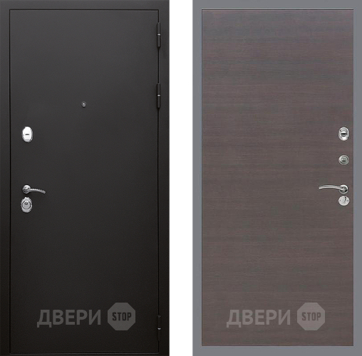Входная металлическая Дверь Стоп КЛАССИК Шагрень Гладкая венге поперечный в Зарайске