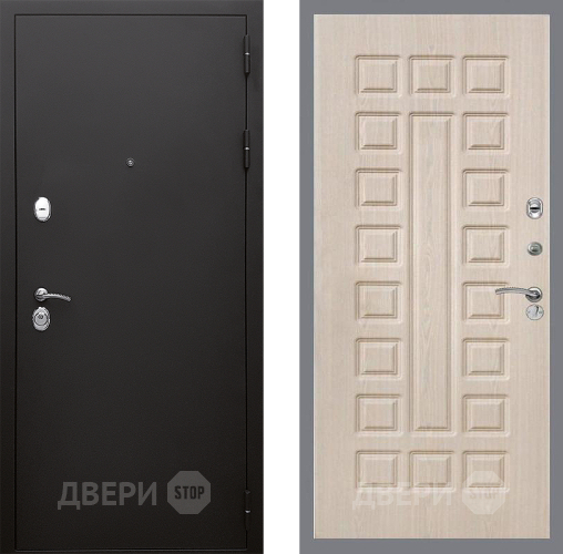 Входная металлическая Дверь Стоп КЛАССИК Шагрень ФЛ-183 Беленый дуб в Зарайске