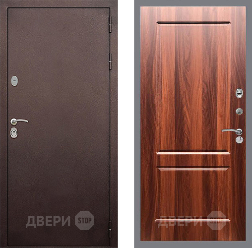 Входная металлическая Дверь Стоп КЛАССИК Медь ФЛ-117 Итальянский орех в Зарайске