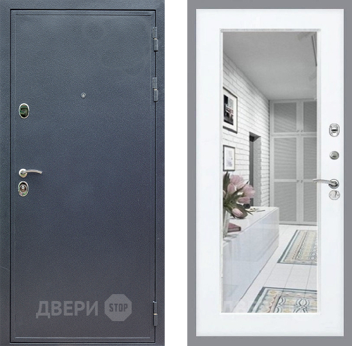 Дверь Стоп СИЛЬВЕР Зеркало Силк Сноу в Зарайске