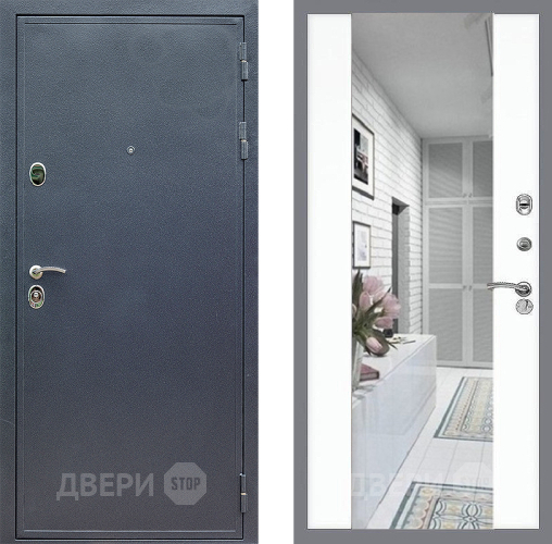 Входная металлическая Дверь Стоп СИЛЬВЕР Зеркало СБ-16 Силк Сноу в Зарайске