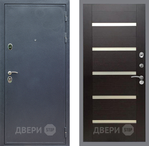 Входная металлическая Дверь Стоп СИЛЬВЕР СБ-14 венге поперечный в Зарайске