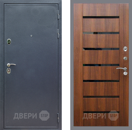 Входная металлическая Дверь Стоп СИЛЬВЕР СБ-14 Орех бренди в Зарайске