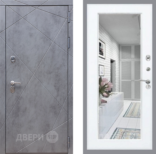 Входная металлическая Дверь Стоп Лучи Зеркало Силк Сноу в Зарайске