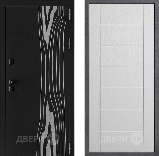 Входная металлическая Дверь Дверной континент ДК-12 ФЛ-Лайн Белое дерево в Зарайске