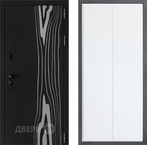 Входная металлическая Дверь Дверной континент ДК-12 ФЛ-Кватро Белое дерево в Зарайске