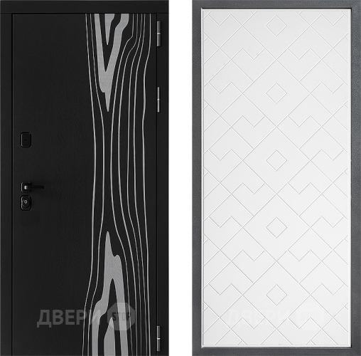 Входная металлическая Дверь Дверной континент ДК-12 ФЛ-Тиффани Белый софт в Зарайске