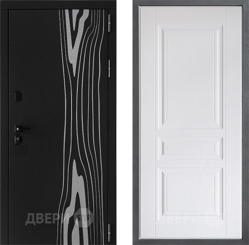 Входная металлическая Дверь Дверной континент ДК-12 ФЛ-243 Альберо Браш серебро в Зарайске