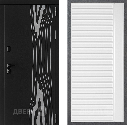 Входная металлическая Дверь Дверной континент ДК-12 ФЛ-757 Белое Стекло Софт милк в Зарайске