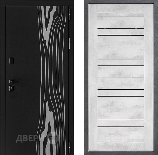 Входная металлическая Дверь Дверной континент ДК-12 ФЛ-49 Бетон снежный в Зарайске