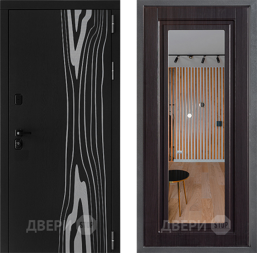 Входная металлическая Дверь Дверной континент ДК-12 ФЛЗ Зеркало Венге в Зарайске