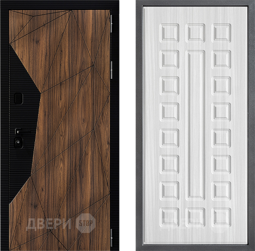 Входная металлическая Дверь Дверной континент ДК-11 ФЛ-183 Сандал белый в Зарайске