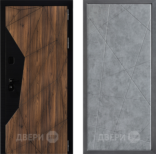 Входная металлическая Дверь Дверной континент ДК-11 ФЛ-655 Бетон серый в Зарайске