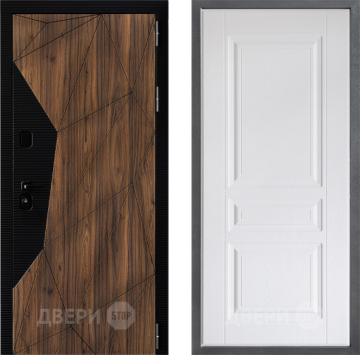 Входная металлическая Дверь Дверной континент ДК-11 ФЛ-243 Альберо Браш серебро в Зарайске