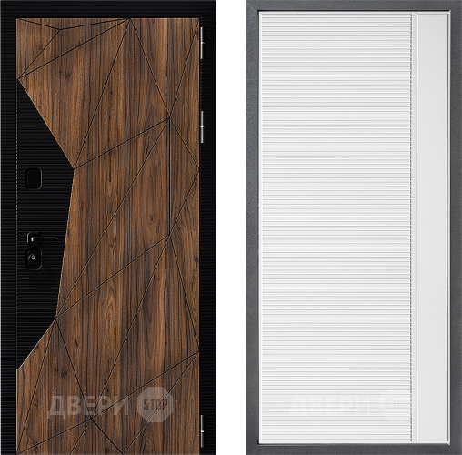 Входная металлическая Дверь Дверной континент ДК-11 ФЛ-757 Белое Стекло Софт милк в Зарайске