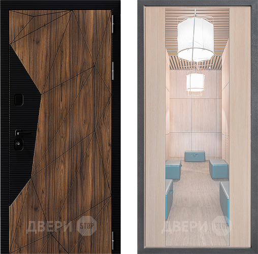 Дверь Дверной континент ДК-11 ФЛЗ-1 Зеркало Капучино в Зарайске