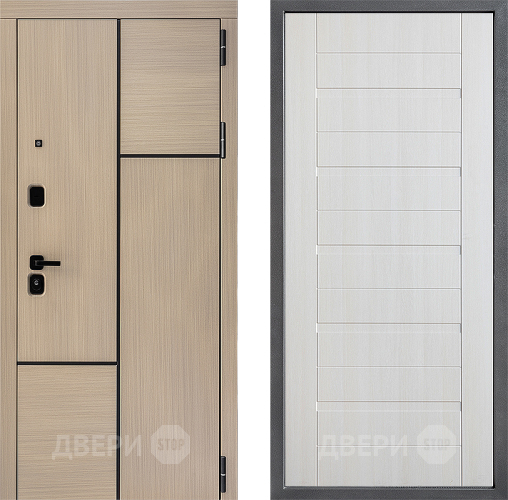 Входная металлическая Дверь Дверной континент ДК-14 ФЛ-70 Лиственница белая в Зарайске