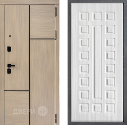 Входная металлическая Дверь Дверной континент ДК-14 ФЛ-183 Сандал белый в Зарайске