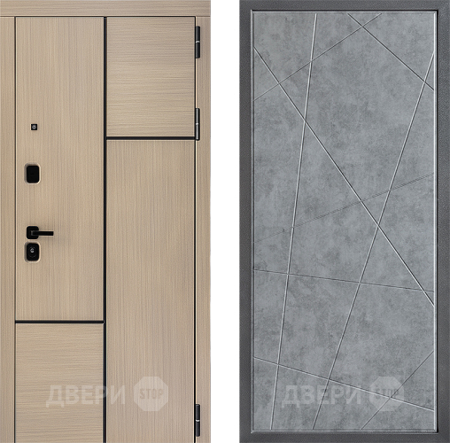 Входная металлическая Дверь Дверной континент ДК-14 ФЛ-655 Бетон серый в Зарайске