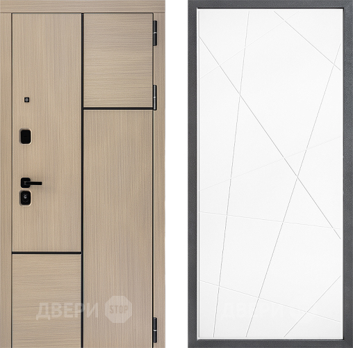 Входная металлическая Дверь Дверной континент ДК-14 ФЛ-655 Белый софт в Зарайске