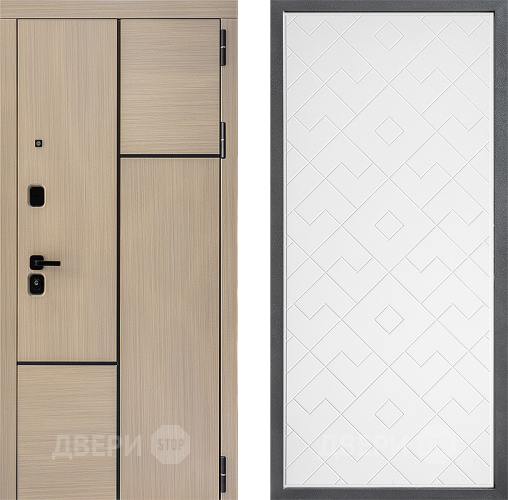 Входная металлическая Дверь Дверной континент ДК-14 ФЛ-Тиффани Белый софт в Зарайске