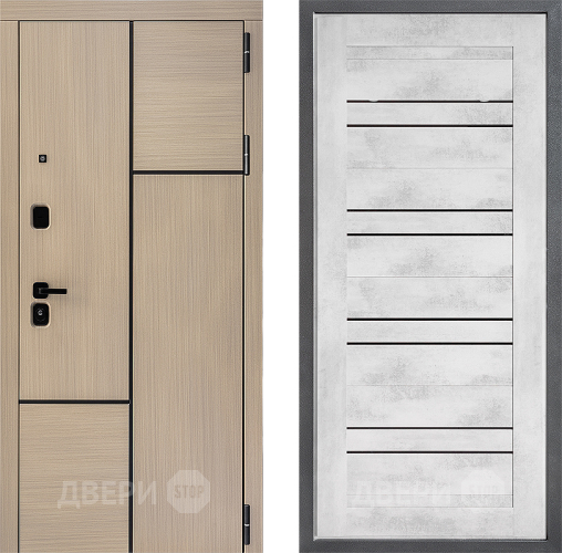 Входная металлическая Дверь Дверной континент ДК-14 ФЛ-49 Бетон снежный в Зарайске