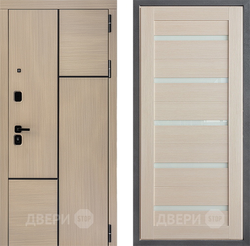 Входная металлическая Дверь Дверной континент ДК-14 ФЛ-47 Лиственница белая в Зарайске
