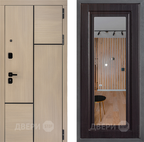 Входная металлическая Дверь Дверной континент ДК-14 ФЛЗ Зеркало Венге в Зарайске