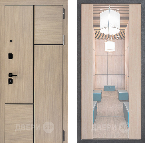 Дверь Дверной континент ДК-14 ФЛЗ-1 Зеркало Капучино в Зарайске