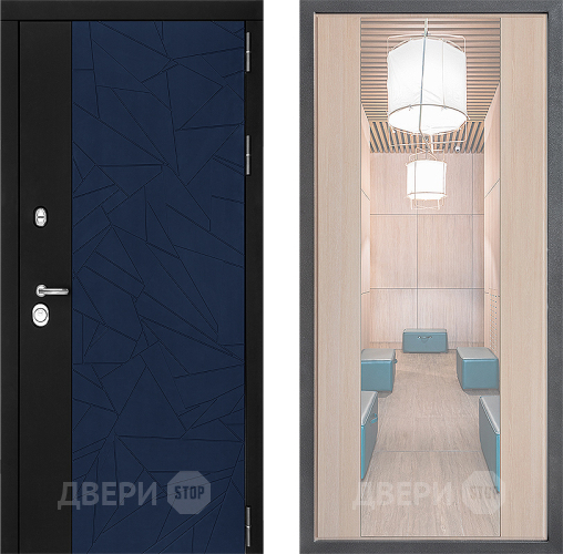 Входная металлическая Дверь Дверной континент ДК-9 ФЛЗ-1 Зеркало Капучино в Зарайске