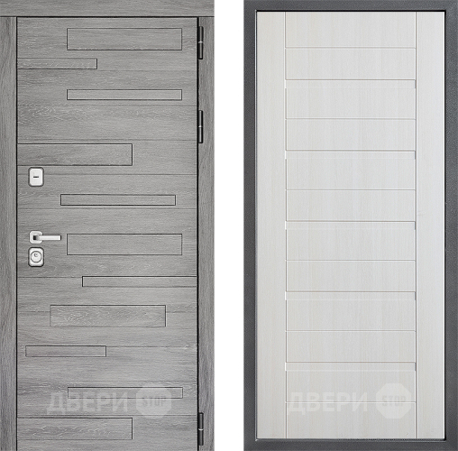 Входная металлическая Дверь Дверной континент ДК-10 ФЛ-70 Лиственница белая в Зарайске