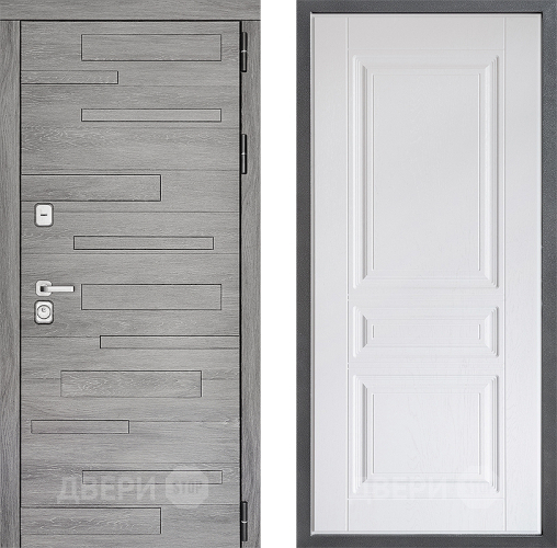 Входная металлическая Дверь Дверной континент ДК-10 ФЛ-243 Альберо Браш серебро в Зарайске