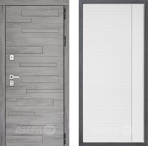 Входная металлическая Дверь Дверной континент ДК-10 ФЛ-757 Белое Стекло Софт милк в Зарайске