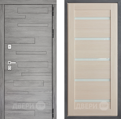 Входная металлическая Дверь Дверной континент ДК-10 ФЛ-47 Лиственница белая в Зарайске
