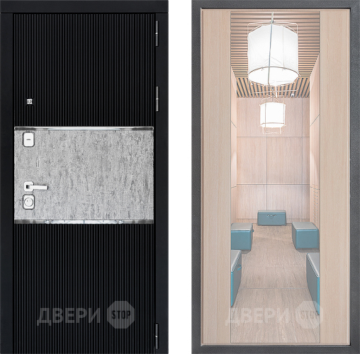 Входная металлическая Дверь Дверной континент ДК-13 ФЛЗ-1 Зеркало Капучино в Зарайске