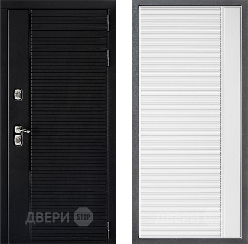 Входная металлическая Дверь Дверной континент ДК-1 ФЛ-757 Белое Стекло Софт милк в Зарайске