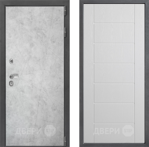 Входная металлическая Дверь Дверной континент ДК-3/743 ФЛ-Лайн Белое дерево в Зарайске