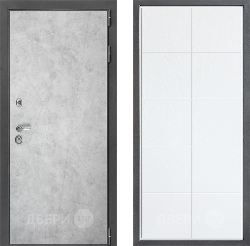 Входная металлическая Дверь Дверной континент ДК-3/743 ФЛ-Кватро Белое дерево в Зарайске