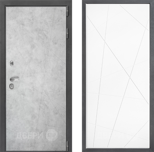 Входная металлическая Дверь Дверной континент ДК-3/743 ФЛ-655 Белый софт в Зарайске