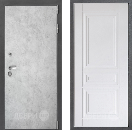 Входная металлическая Дверь Дверной континент ДК-3/743 ФЛ-243 Альберо Браш серебро в Зарайске