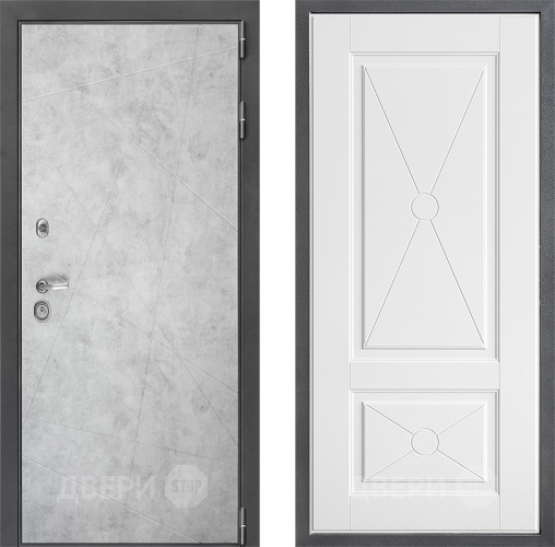 Входная металлическая Дверь Дверной континент ДК-3/743 ФЛ-617 Софт милк в Зарайске