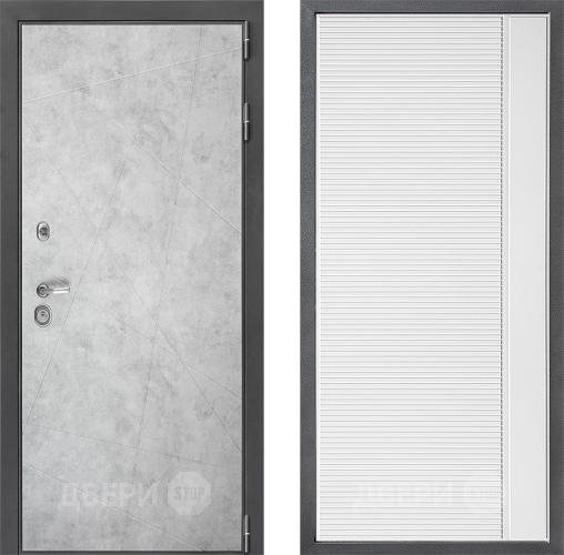 Входная металлическая Дверь Дверной континент ДК-3/743 ФЛ-757 Белое Стекло Софт милк в Зарайске