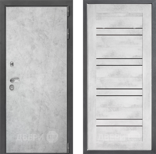 Входная металлическая Дверь Дверной континент ДК-3/743 ФЛ-49 Бетон снежный в Зарайске